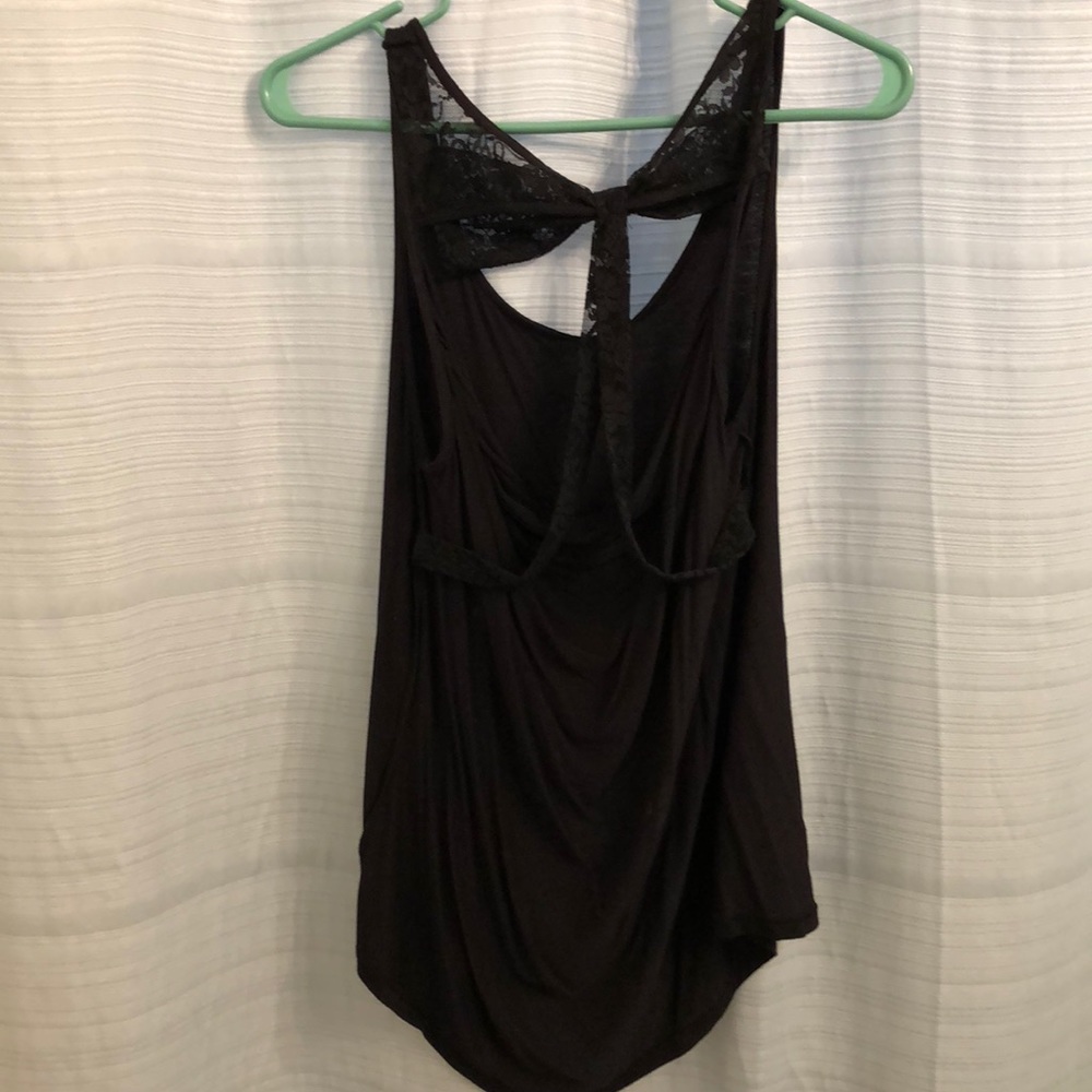 Black bow back shirt